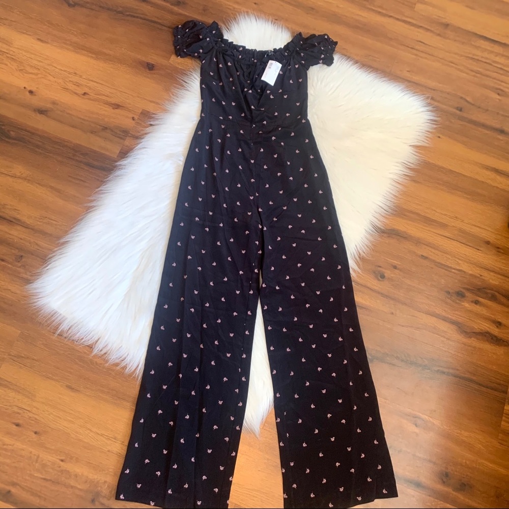 NWOT New Intermix Annabel Floral Silk Jumpsuit 2